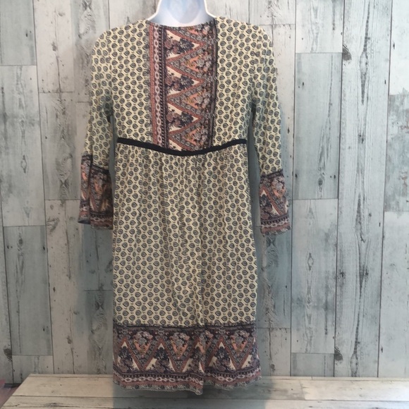 Knox Rose Boho Bell Sleeve Dress Extra Small - Picture 6 of 11